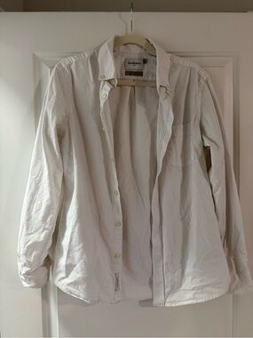 Goodfellow & Co Cream Collared Button-Up Shirt